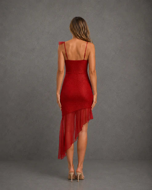 Vestido Red glitter