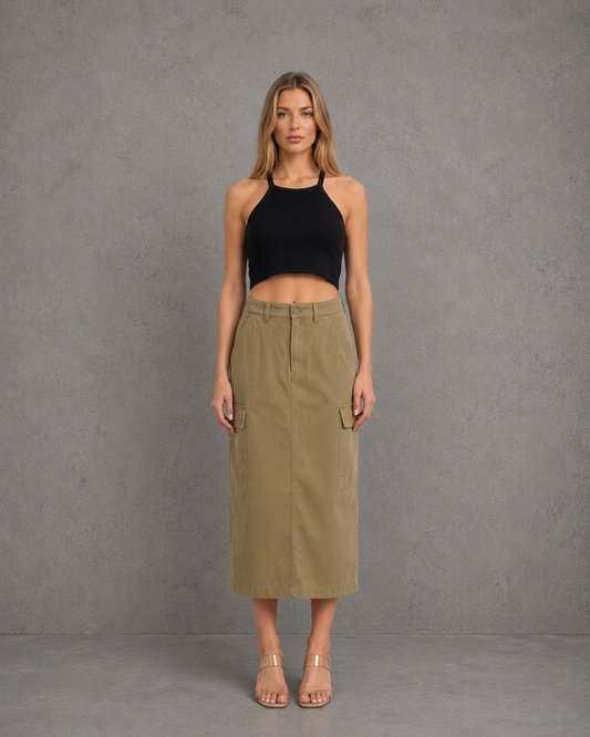 Pollera Cargo Olive