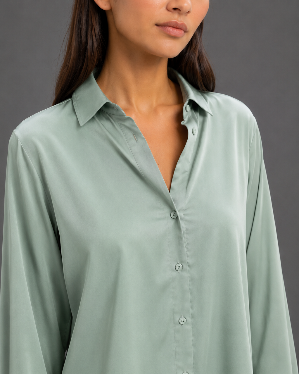 Camisa Satinada Aqua