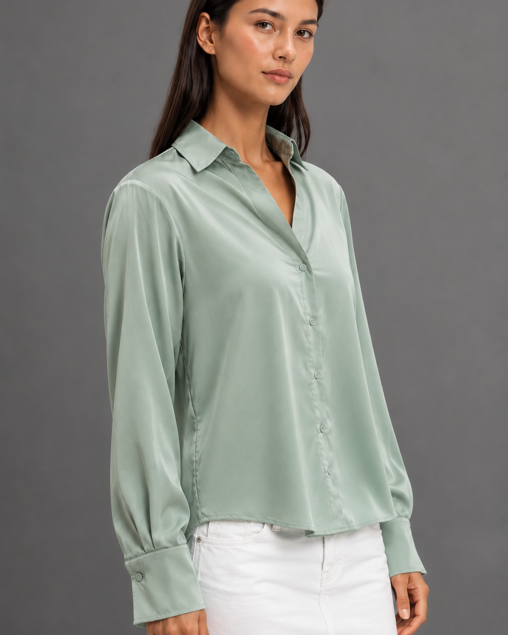 Camisa Satinada Aqua