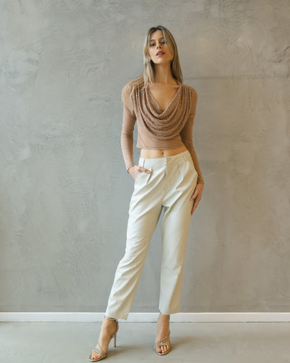 Pantalón White Leather
