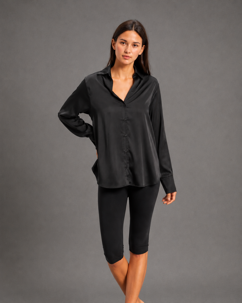 Camisa Satinada Black