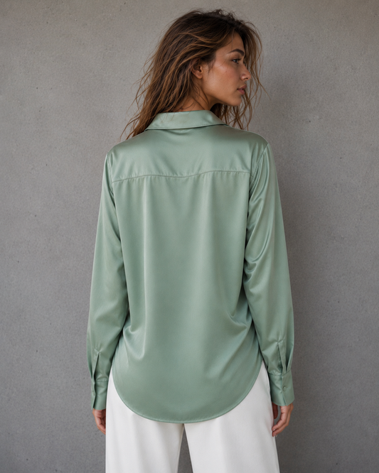 Camisa Satinada Aqua