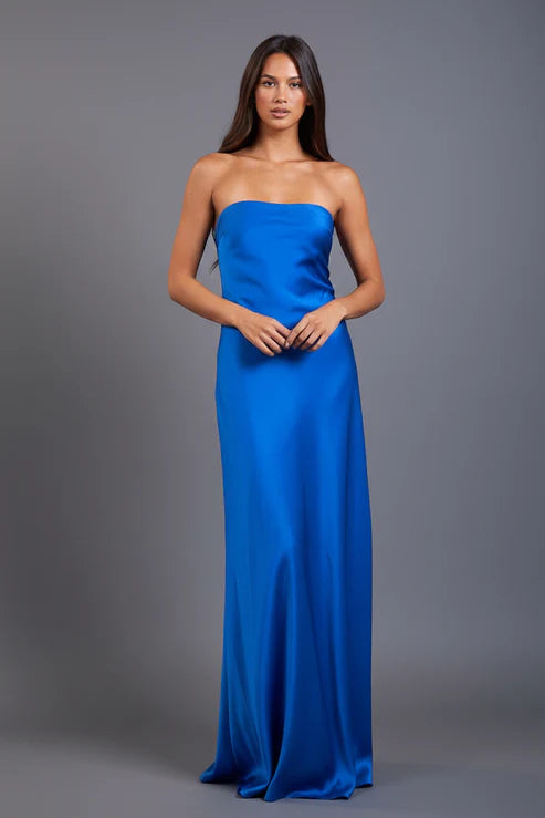 Vestido Largo Satin Tube