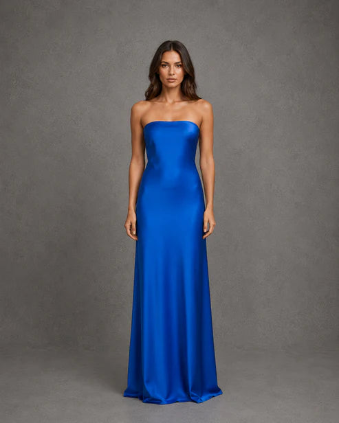 Vestido Largo Satin Tube