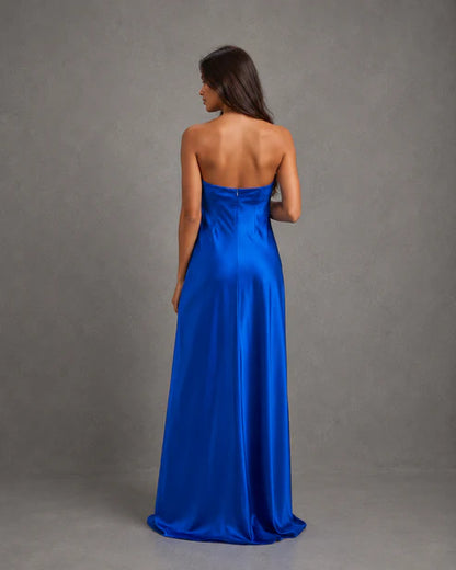 Vestido Largo Satin Tube