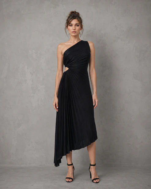 Vestido Solid Ruched